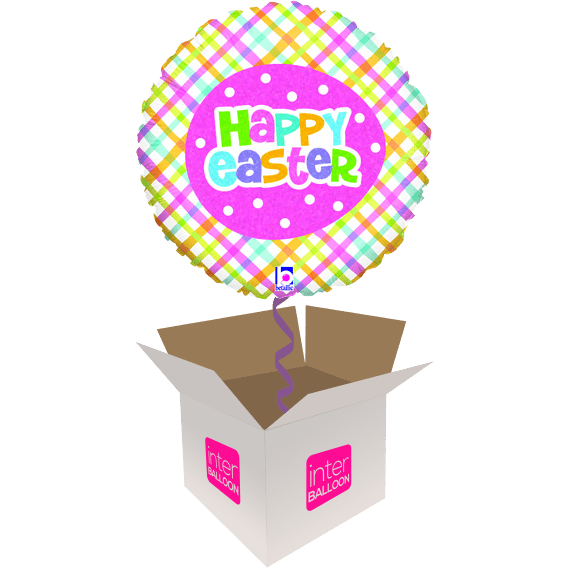 Spring Time Happy Easter Plaid - Sorry but this balloon is sold out