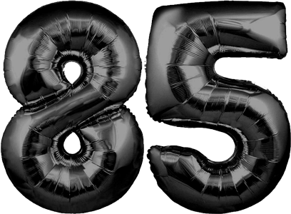 34″ Giant Black No. 85 Balloon