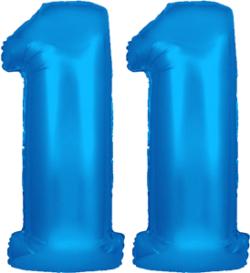 34″ Giant Blue No. 11 Balloon