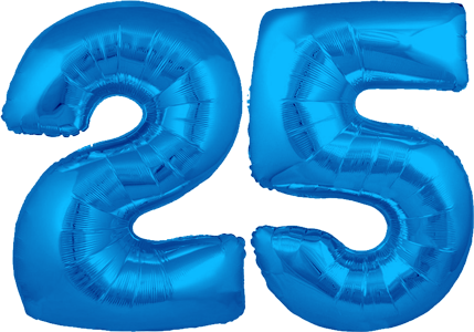 34″ Giant Blue No. 25 Balloon