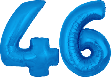 34″ Giant Blue No. 46 Balloon