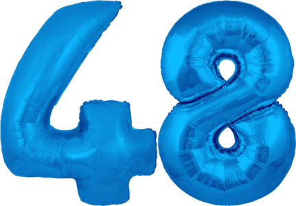 34″ Giant Blue No. 48 Balloon