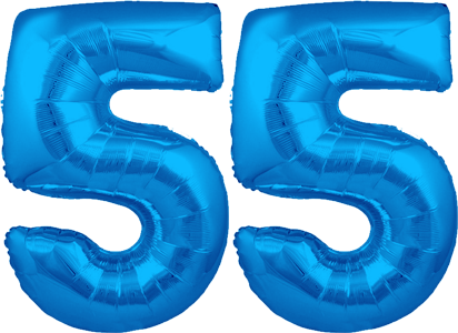 34″ Giant Blue No. 55 Balloon