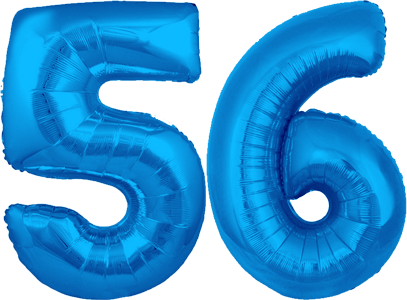 34″ Giant Blue No. 56 Balloon