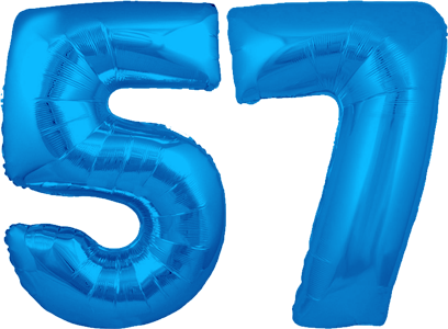 34″ Giant Blue No. 57 Balloon