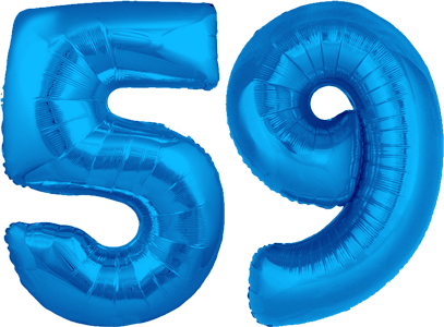 34″ Giant Blue No. 59 Balloon