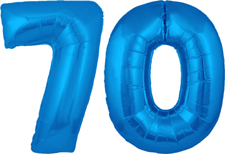 34″ Giant Blue No. 70 Balloon