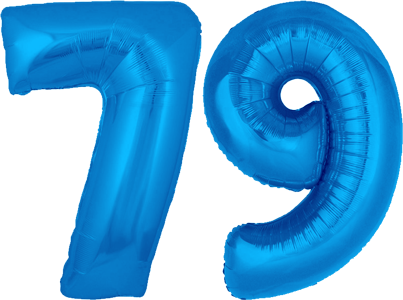 34″ Giant Blue No. 79 Balloon