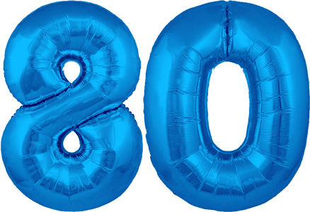 34″ Giant Blue No. 80 Balloon