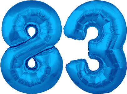 34″ Giant Blue No. 83 Balloon