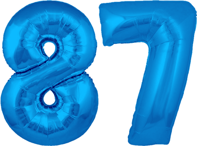34″ Giant Blue No. 87 Balloon