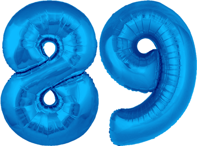 34″ Giant Blue No. 89 Balloon