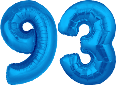 34″ Giant Blue No. 93 Balloon