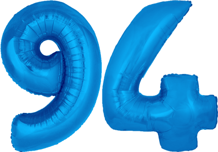 34″ Giant Blue No. 94 Balloon