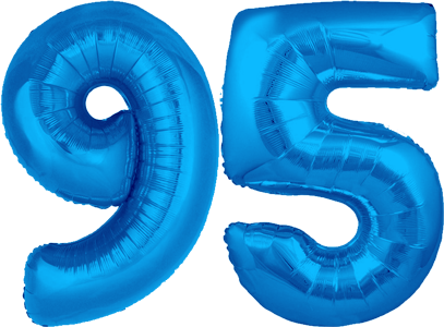 34″ Giant Blue No. 95 Balloon