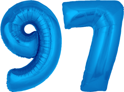 34″ Giant Blue No. 97 Balloon