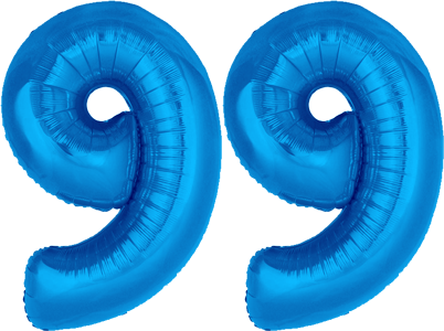 34″ Giant Blue No. 99 Balloon