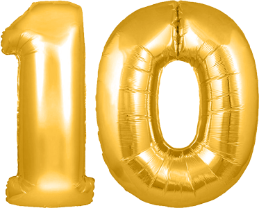 birthday number 10 png