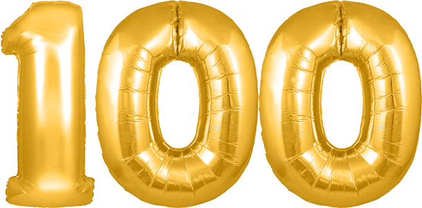 34″ Giant Gold No. 100 Balloon