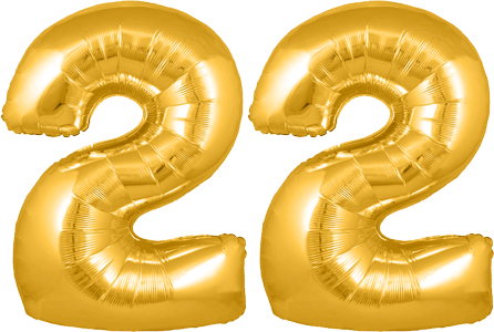 22 discount gold balloons