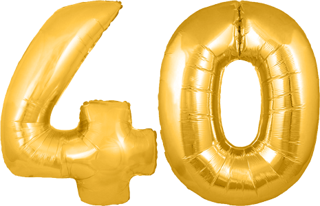 34″ Giant Gold No. 40 Balloon