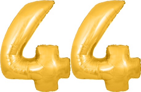 34″ Giant Gold No. 44 Balloon
