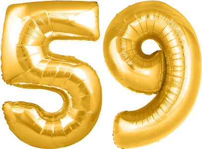 59th birthday helium balloons