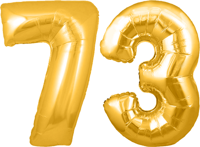 34″ Giant Gold No. 73 Balloon
