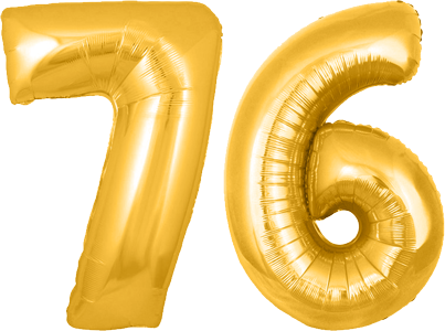 34″ Giant Gold No. 76 Balloon