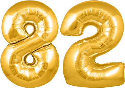 34″ Giant Gold No. 82 Balloon