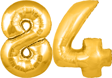34″ Giant Gold No. 84 Balloon
