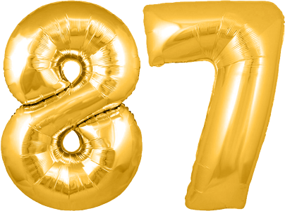 34″ Giant Gold No. 87 Balloon