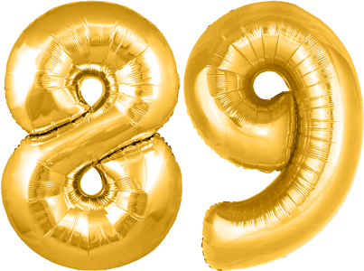 34″ Giant Gold No. 89 Balloon