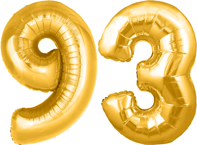 34″ Giant Gold No. 93 Balloon