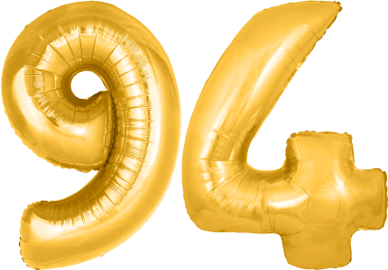 34″ Giant Gold No. 94 Balloon