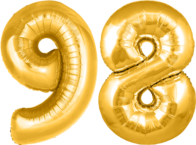 34″ Giant Gold No. 98 Balloon