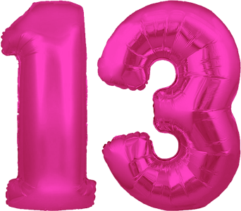 34″ Giant Pink No. 13 Balloon