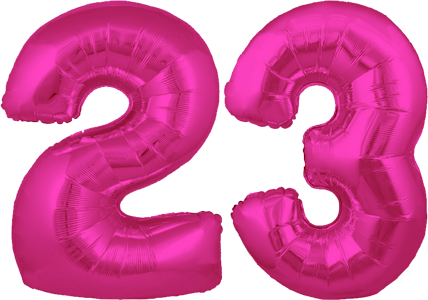 34″ Giant Pink No. 23 Balloon