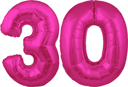 34″ Giant Pink No. 30 Balloon