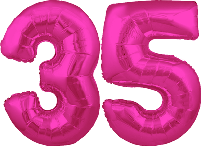 34″ Giant Pink No. 35 Balloon