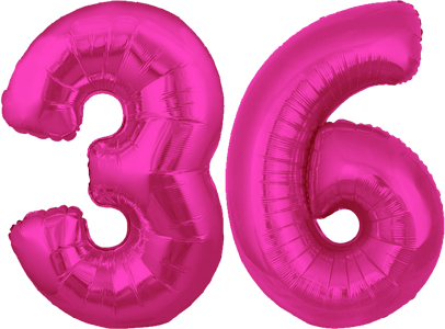 34″ Giant Pink No. 36 Balloon