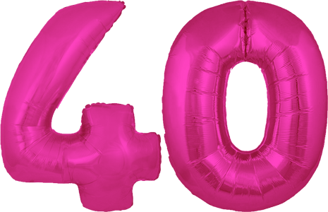 34″ Giant Pink No. 40 Balloon