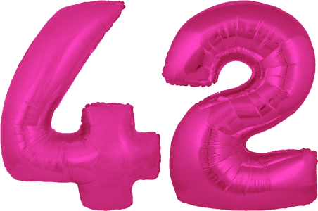42nd birthday helium balloons