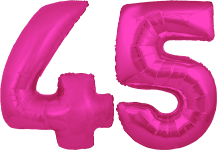 45th birthday helium balloons