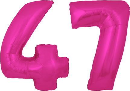 34″ Giant Pink No. 47 Balloon