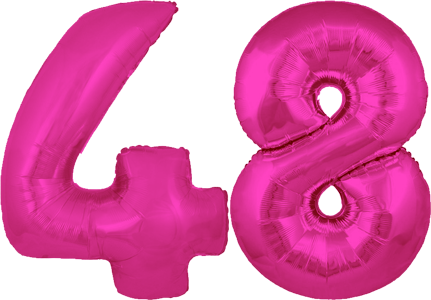34″ Giant Pink No. 48 Balloon