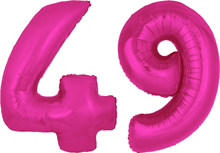 34″ Giant Pink No. 49 Balloon