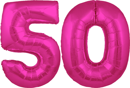 34″ Giant Pink No. 50 Balloon