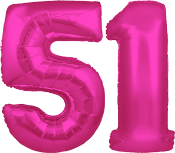 34″ Giant Pink No. 51 Balloon