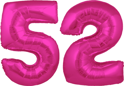 34″ Giant Pink No. 52 Balloon